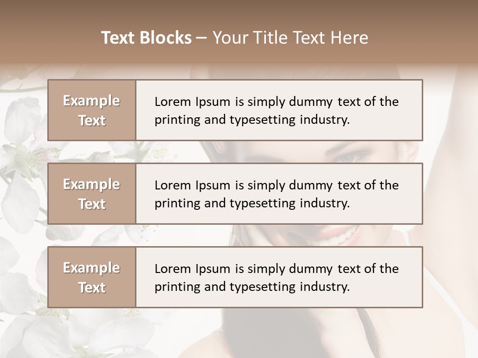 Toothy Smile Female Teeth PowerPoint Template