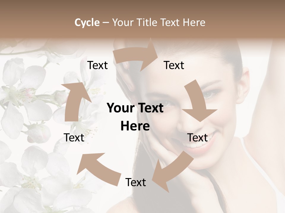 Toothy Smile Female Teeth PowerPoint Template