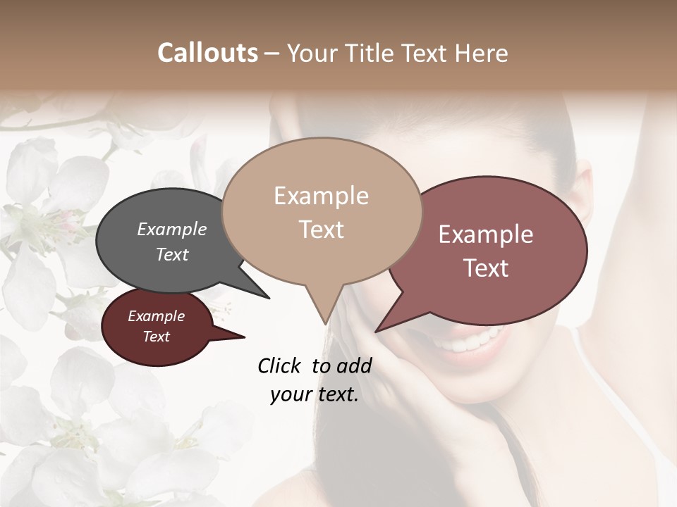 Toothy Smile Female Teeth PowerPoint Template