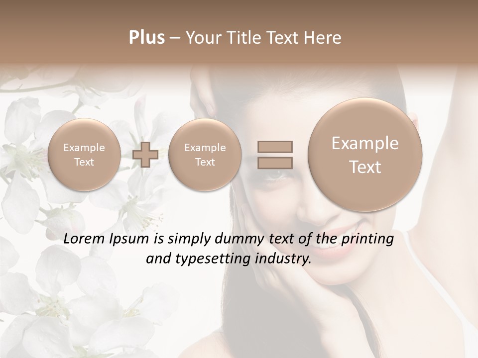 Toothy Smile Female Teeth PowerPoint Template