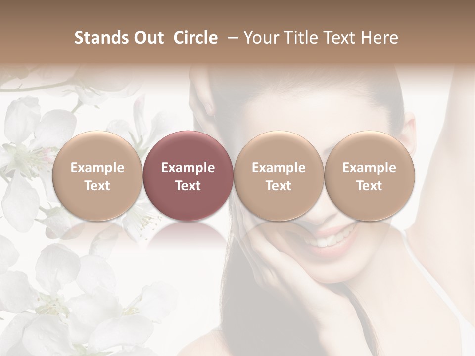Toothy Smile Female Teeth PowerPoint Template