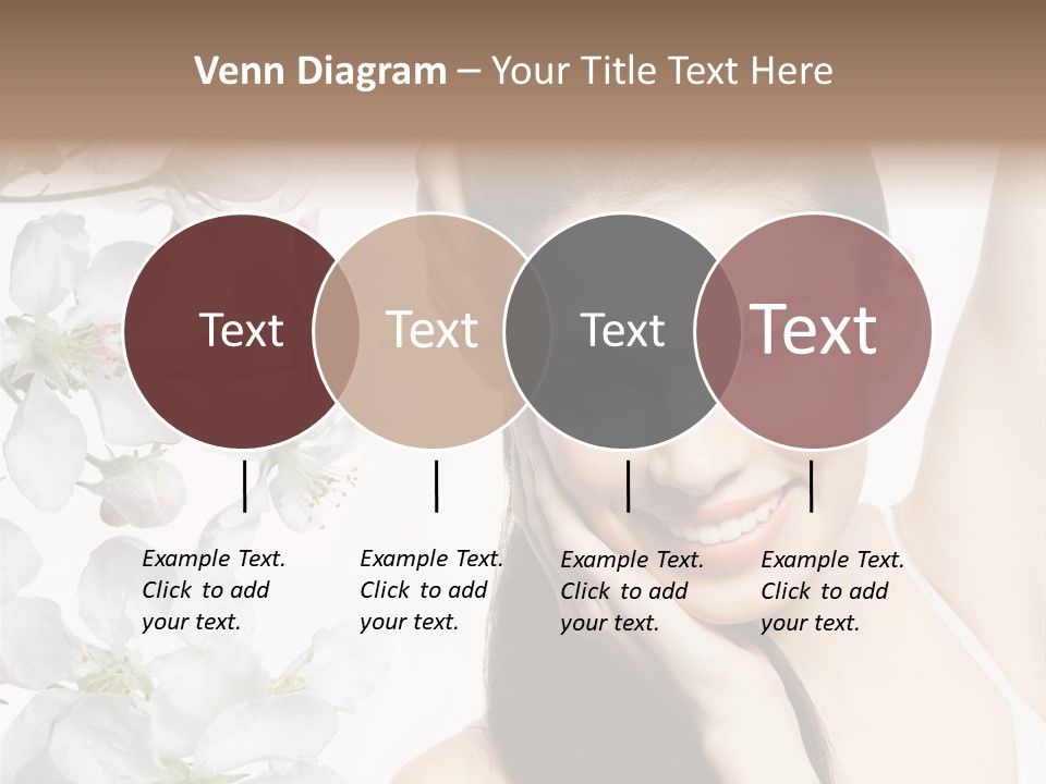 Toothy Smile Female Teeth PowerPoint Template