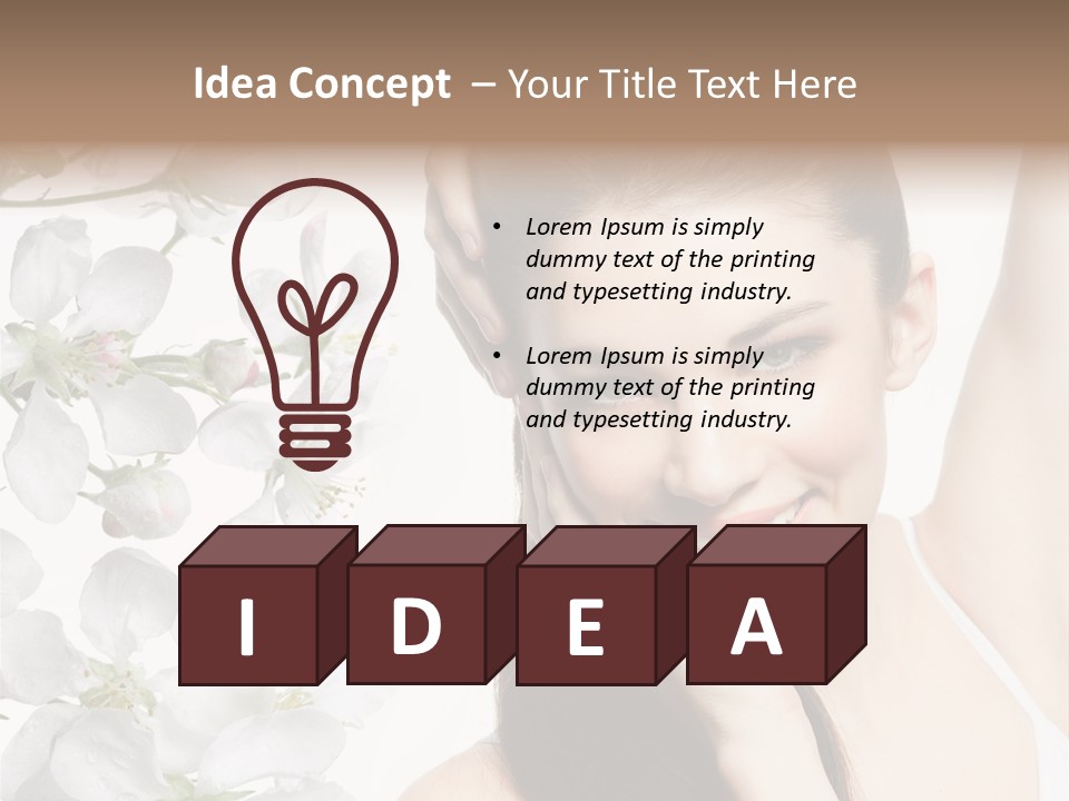 Toothy Smile Female Teeth PowerPoint Template