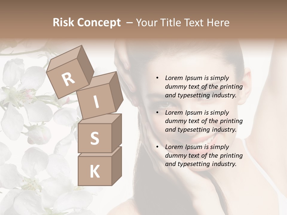 Toothy Smile Female Teeth PowerPoint Template