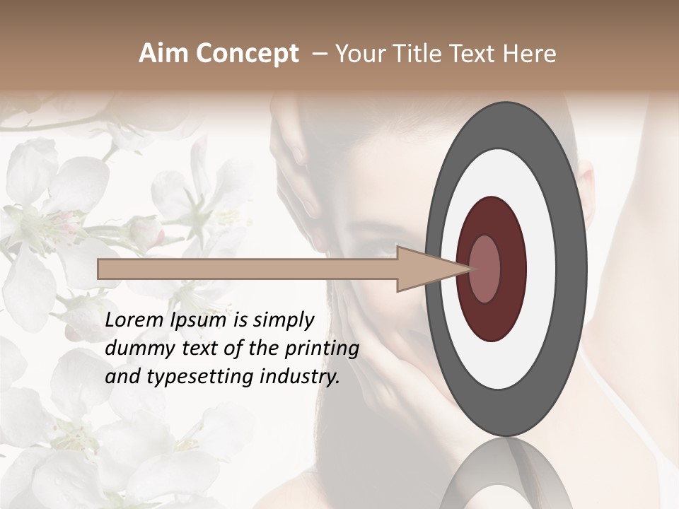 Toothy Smile Female Teeth PowerPoint Template