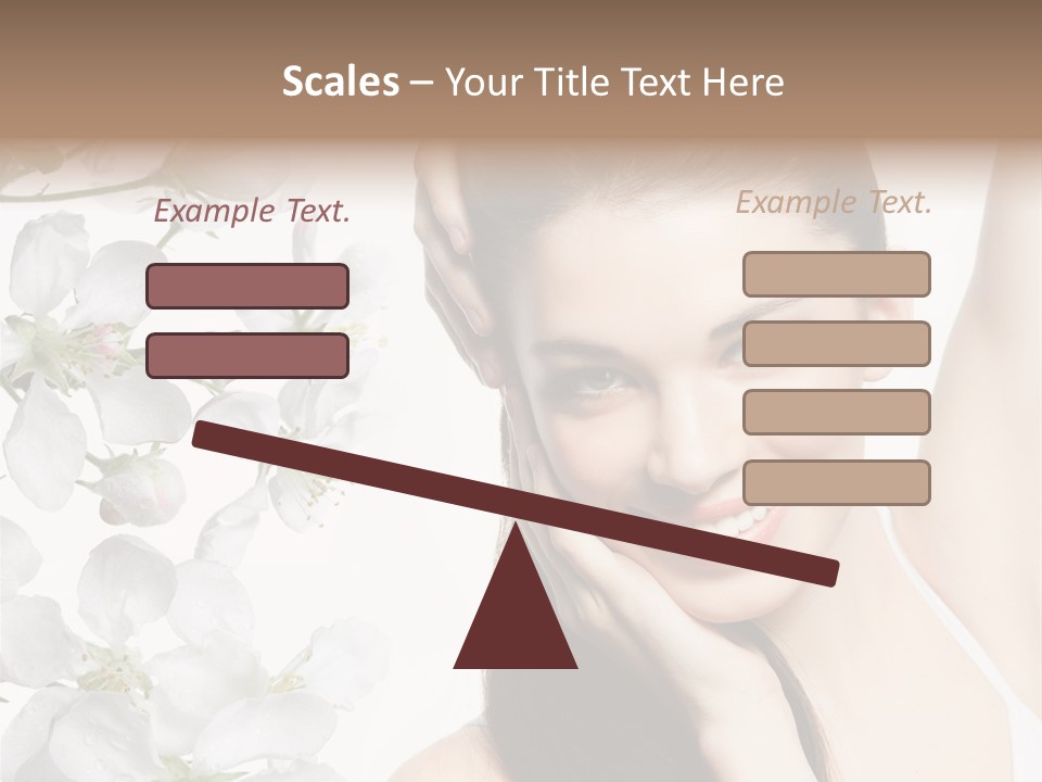 Toothy Smile Female Teeth PowerPoint Template