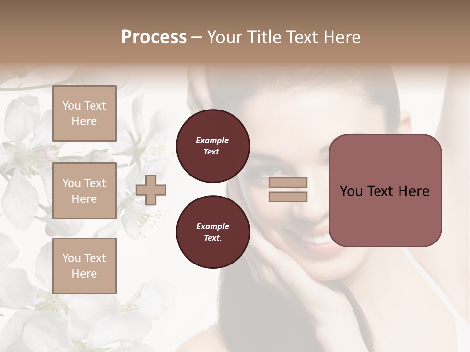 Toothy Smile Female Teeth PowerPoint Template
