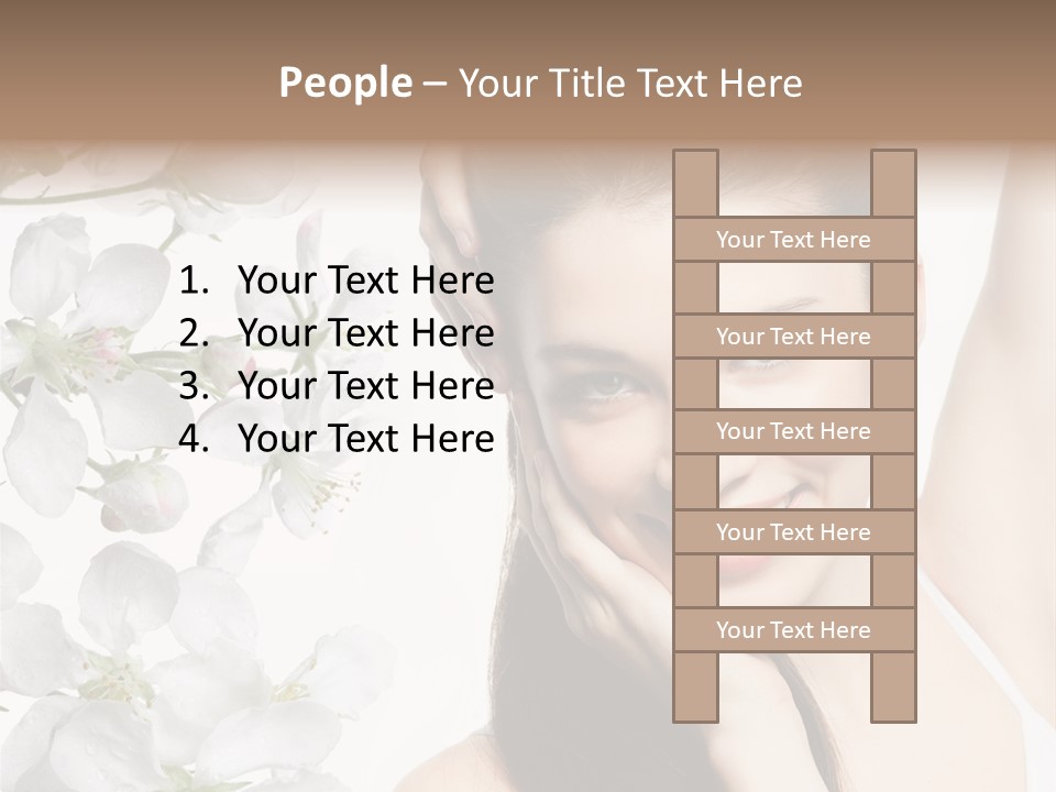 Toothy Smile Female Teeth PowerPoint Template