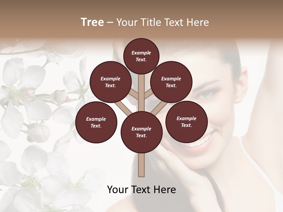 Toothy Smile Female Teeth PowerPoint Template