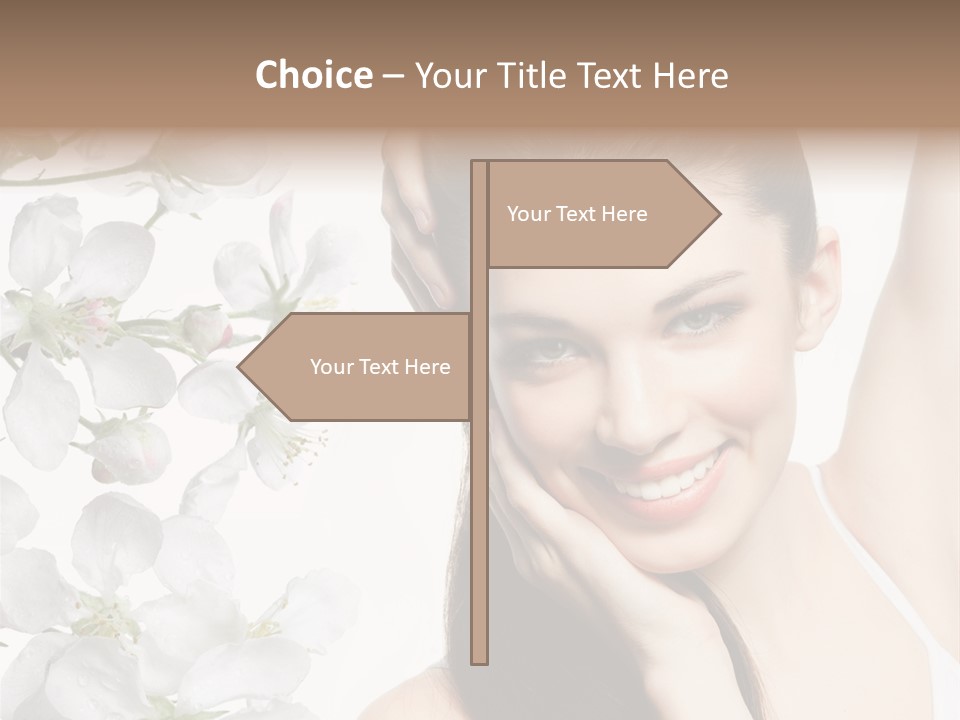 Toothy Smile Female Teeth PowerPoint Template