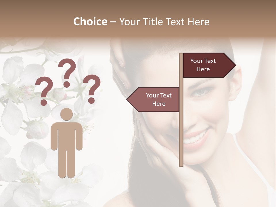 Toothy Smile Female Teeth PowerPoint Template