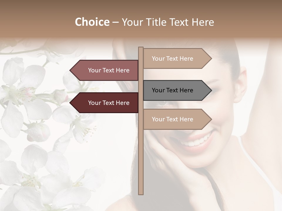 Toothy Smile Female Teeth PowerPoint Template