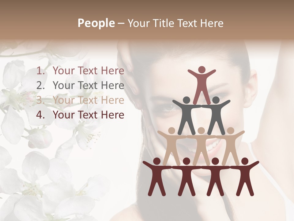 Toothy Smile Female Teeth PowerPoint Template
