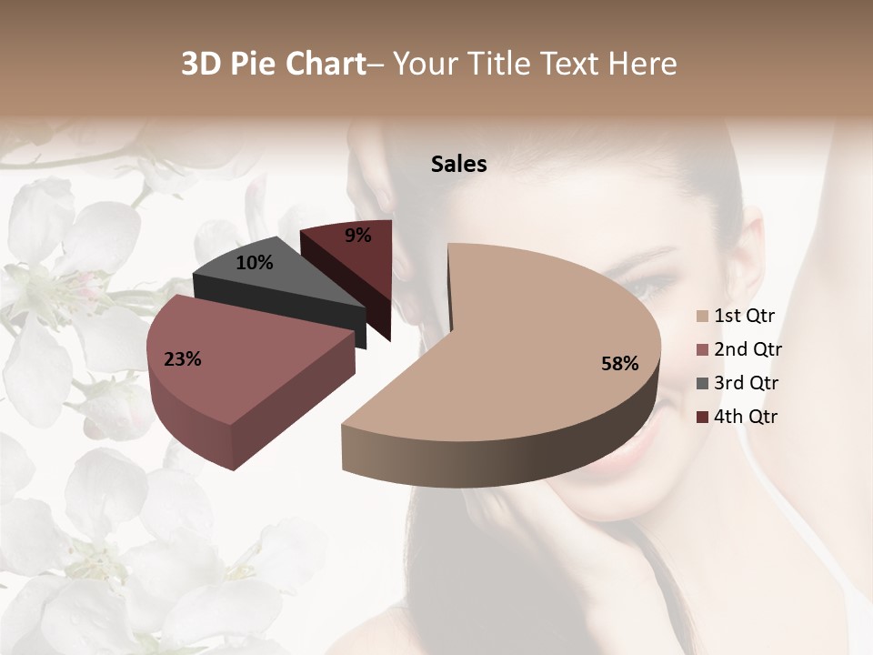 Toothy Smile Female Teeth PowerPoint Template