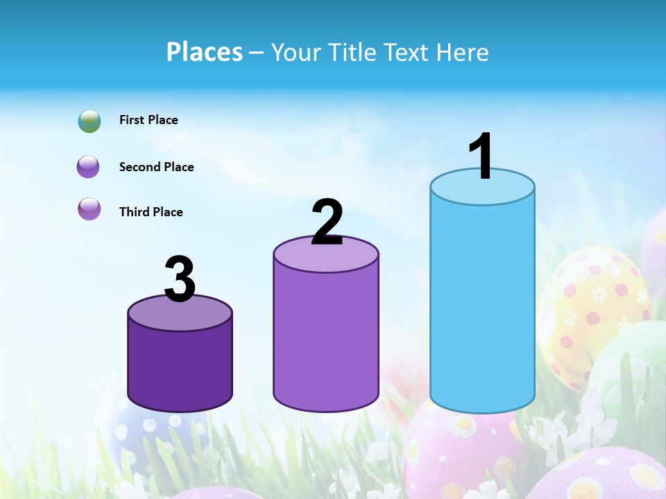 Whimsical Flower Easter Eggs Bright PowerPoint Template