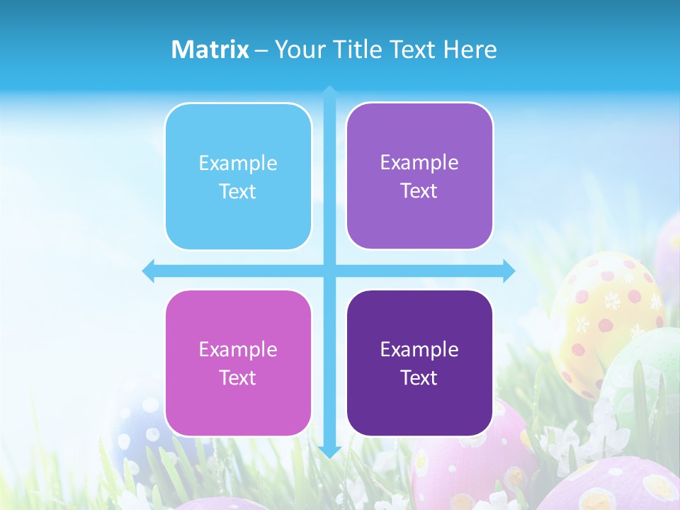 Whimsical Flower Easter Eggs Bright PowerPoint Template