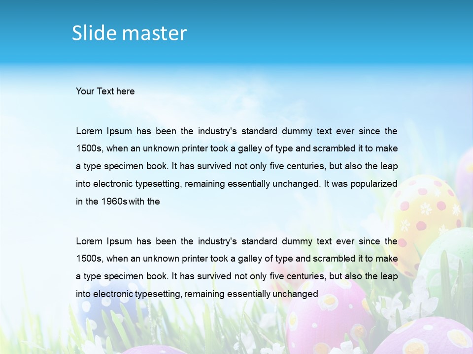 Whimsical Flower Easter Eggs Bright PowerPoint Template