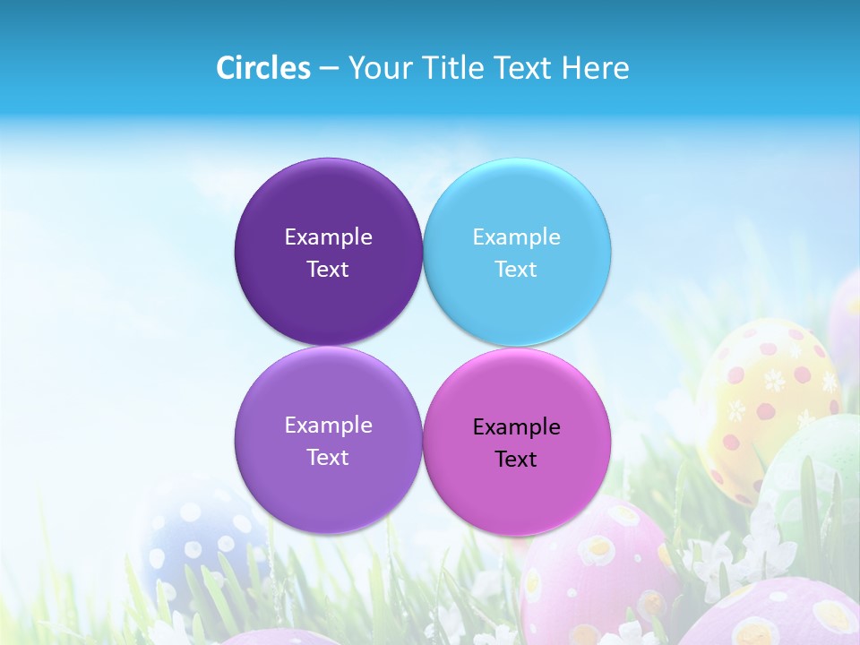 Whimsical Flower Easter Eggs Bright PowerPoint Template