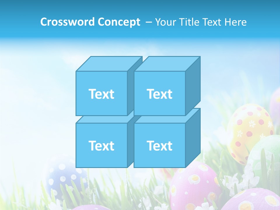 Whimsical Flower Easter Eggs Bright PowerPoint Template