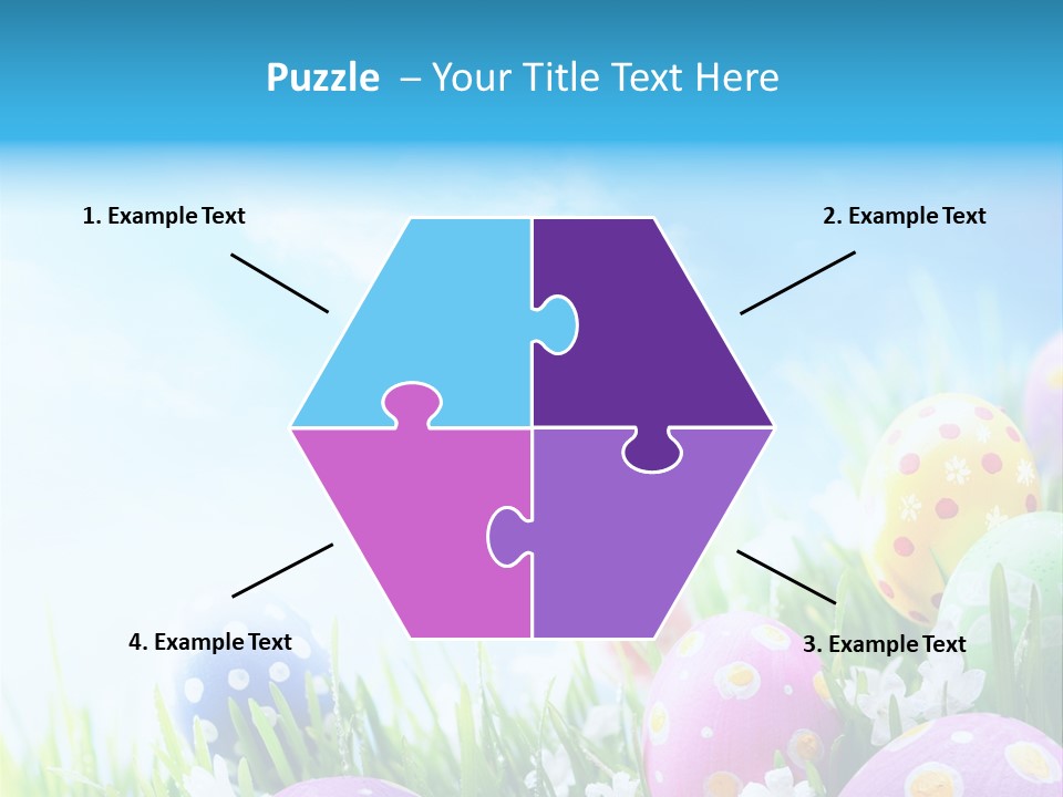 Whimsical Flower Easter Eggs Bright PowerPoint Template