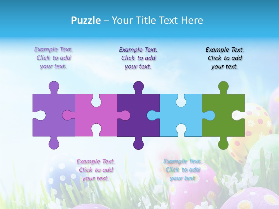 Whimsical Flower Easter Eggs Bright PowerPoint Template