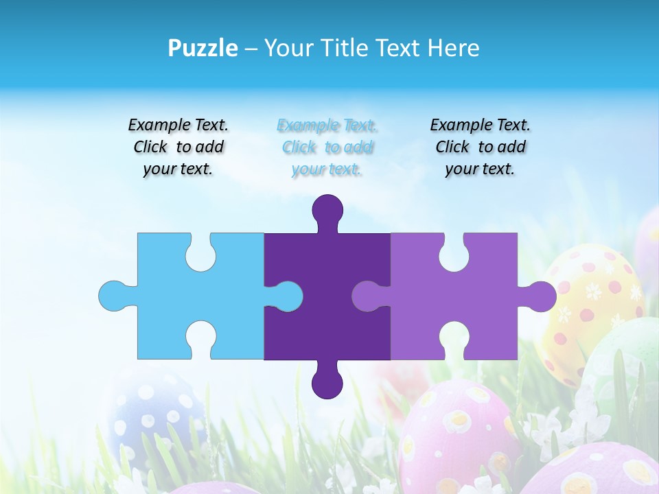 Whimsical Flower Easter Eggs Bright PowerPoint Template