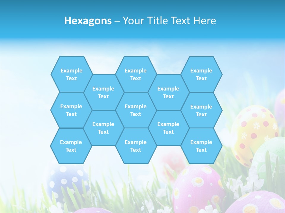 Whimsical Flower Easter Eggs Bright PowerPoint Template