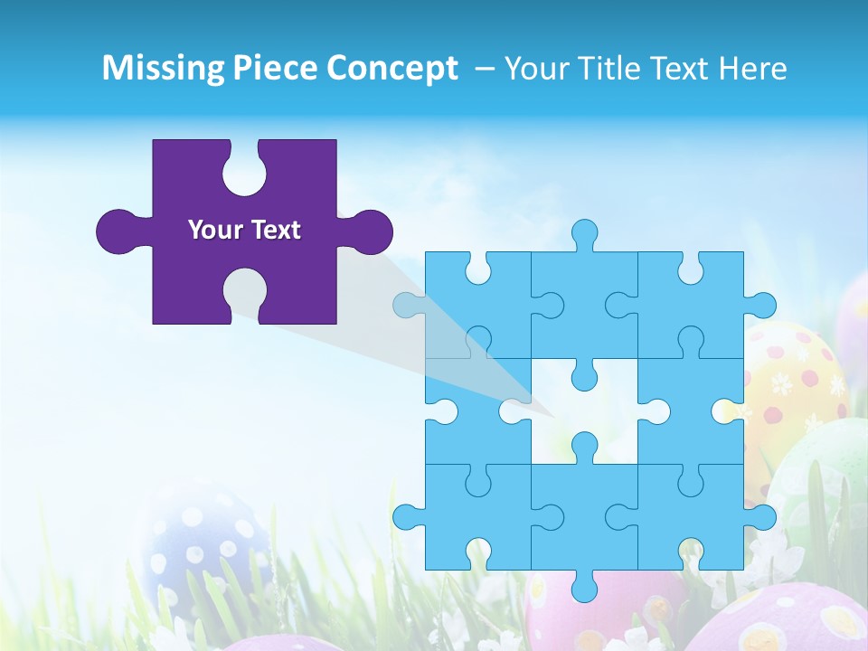 Whimsical Flower Easter Eggs Bright PowerPoint Template