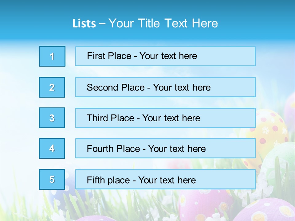 Whimsical Flower Easter Eggs Bright PowerPoint Template