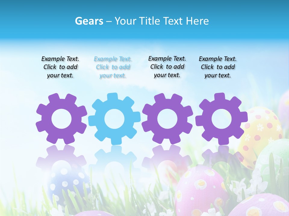 Whimsical Flower Easter Eggs Bright PowerPoint Template