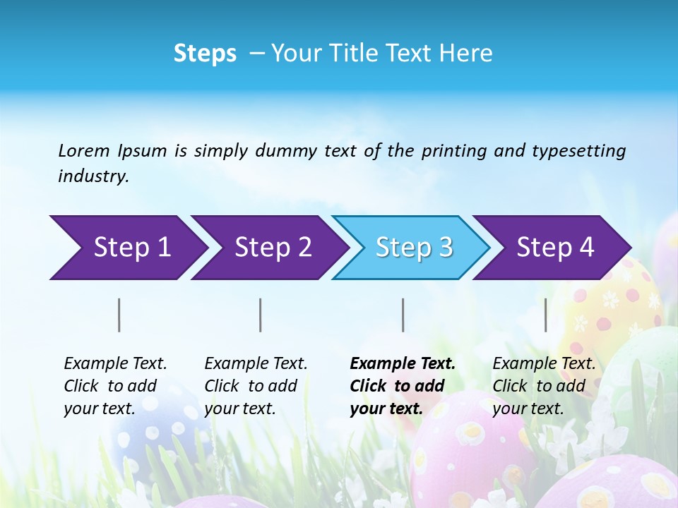 Whimsical Flower Easter Eggs Bright PowerPoint Template