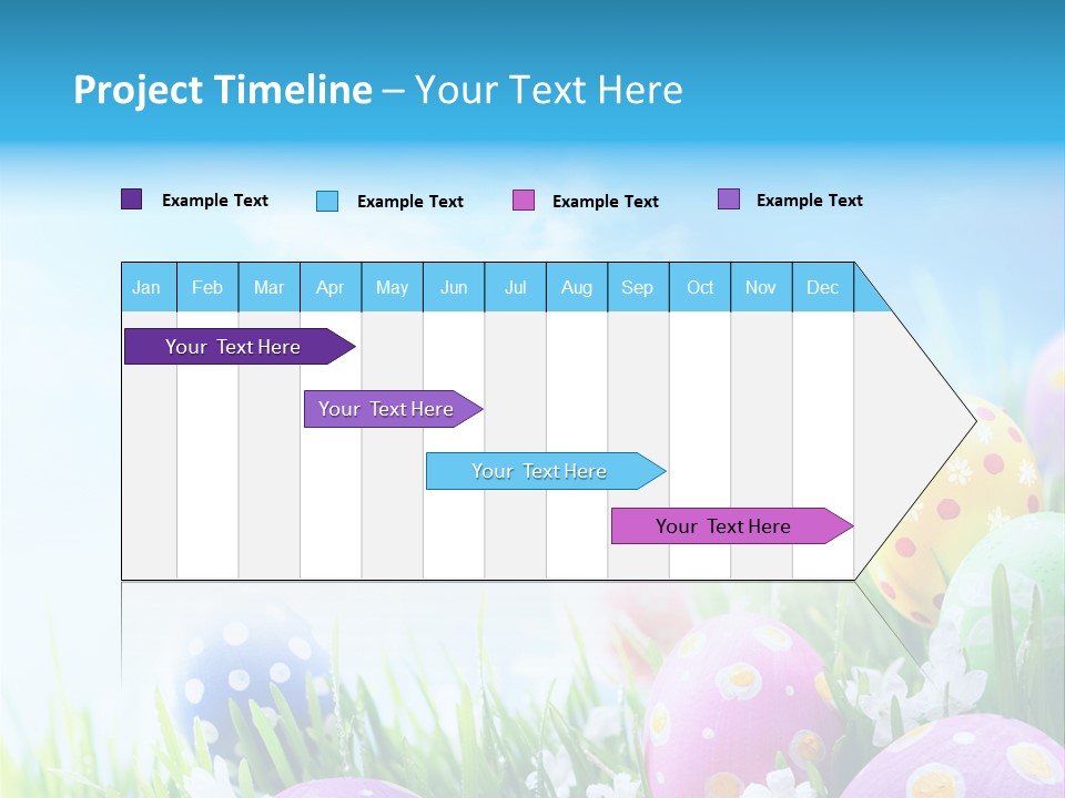 Whimsical Flower Easter Eggs Bright PowerPoint Template