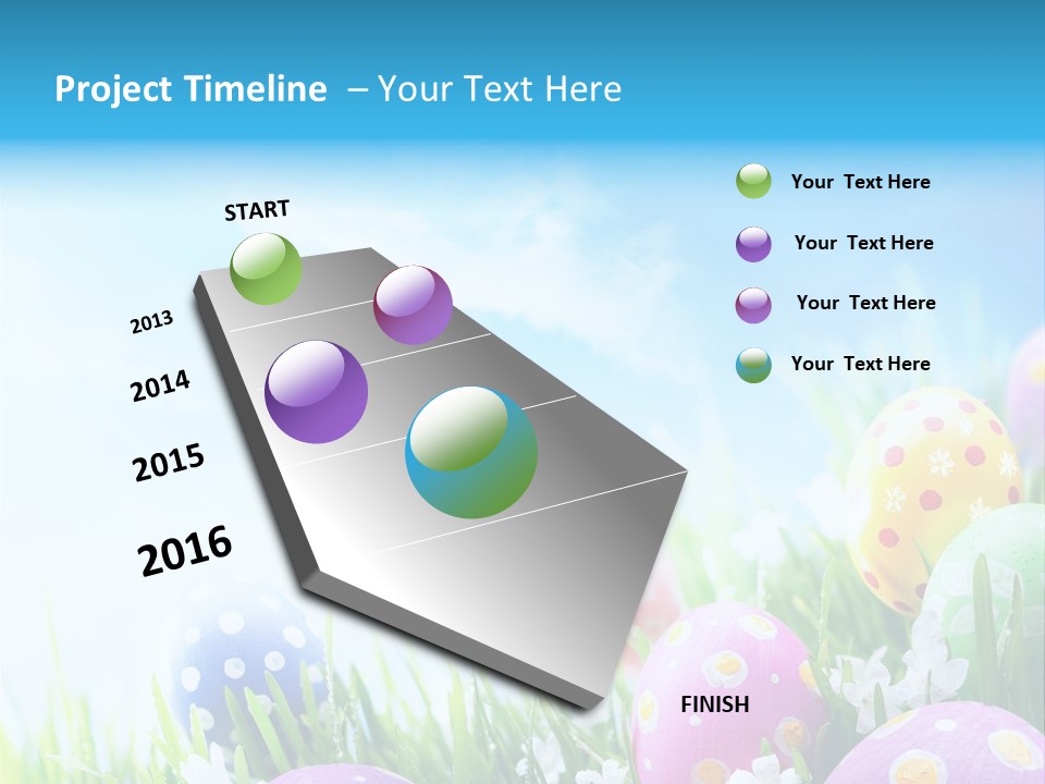 Whimsical Flower Easter Eggs Bright PowerPoint Template