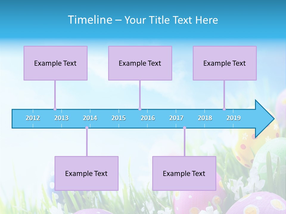 Whimsical Flower Easter Eggs Bright PowerPoint Template