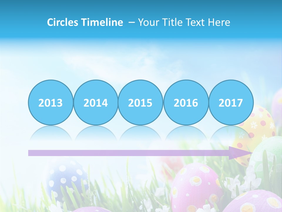 Whimsical Flower Easter Eggs Bright PowerPoint Template