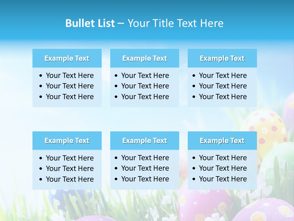 Whimsical Flower Easter Eggs Bright PowerPoint Template