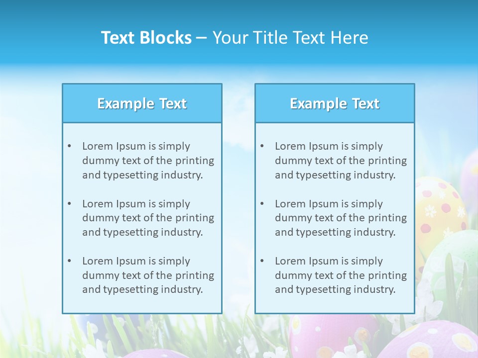 Whimsical Flower Easter Eggs Bright PowerPoint Template