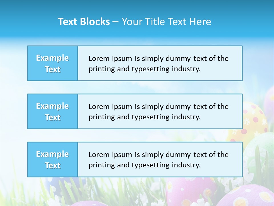 Whimsical Flower Easter Eggs Bright PowerPoint Template