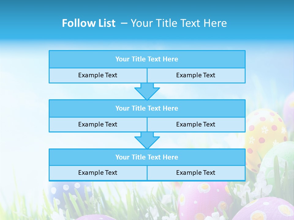 Whimsical Flower Easter Eggs Bright PowerPoint Template