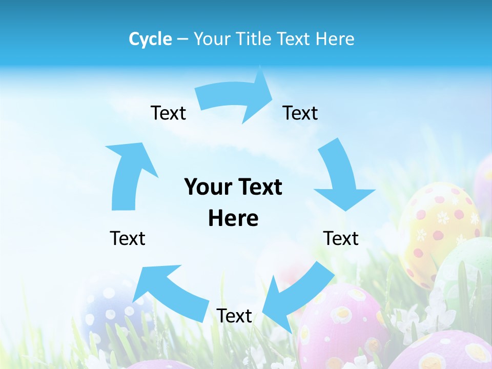 Whimsical Flower Easter Eggs Bright PowerPoint Template