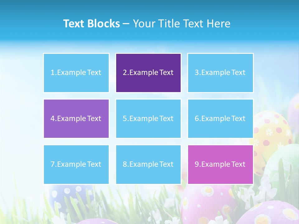 Whimsical Flower Easter Eggs Bright PowerPoint Template