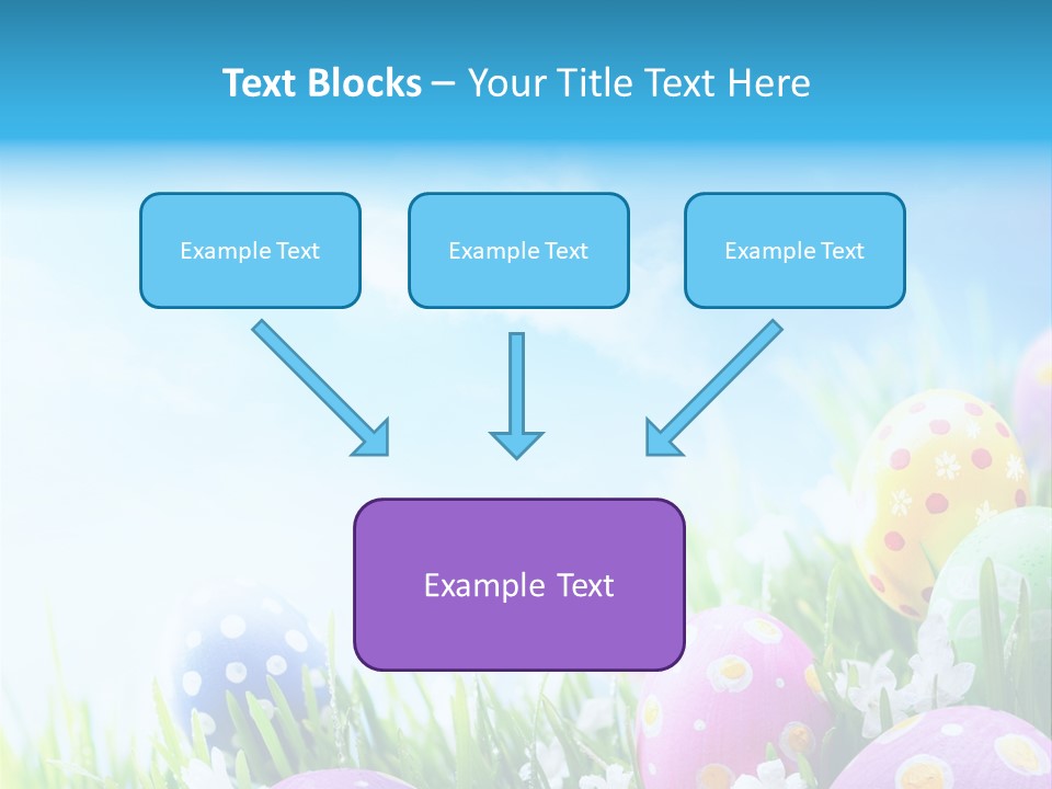 Whimsical Flower Easter Eggs Bright PowerPoint Template