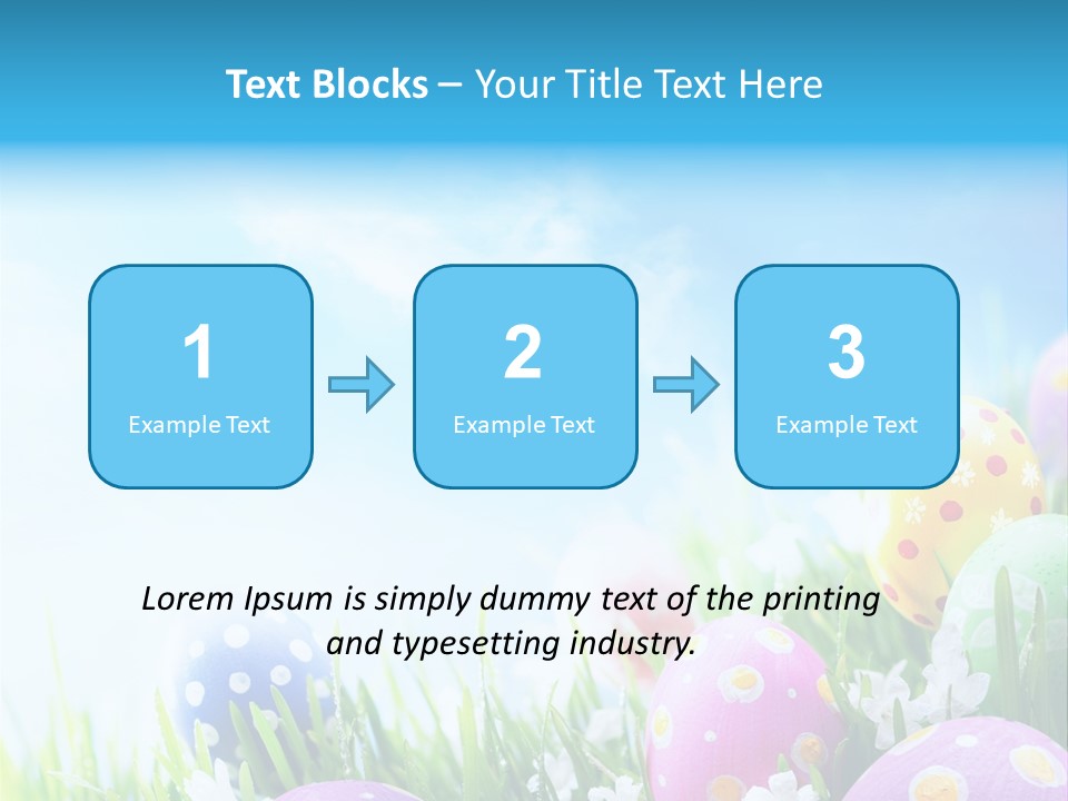 Whimsical Flower Easter Eggs Bright PowerPoint Template