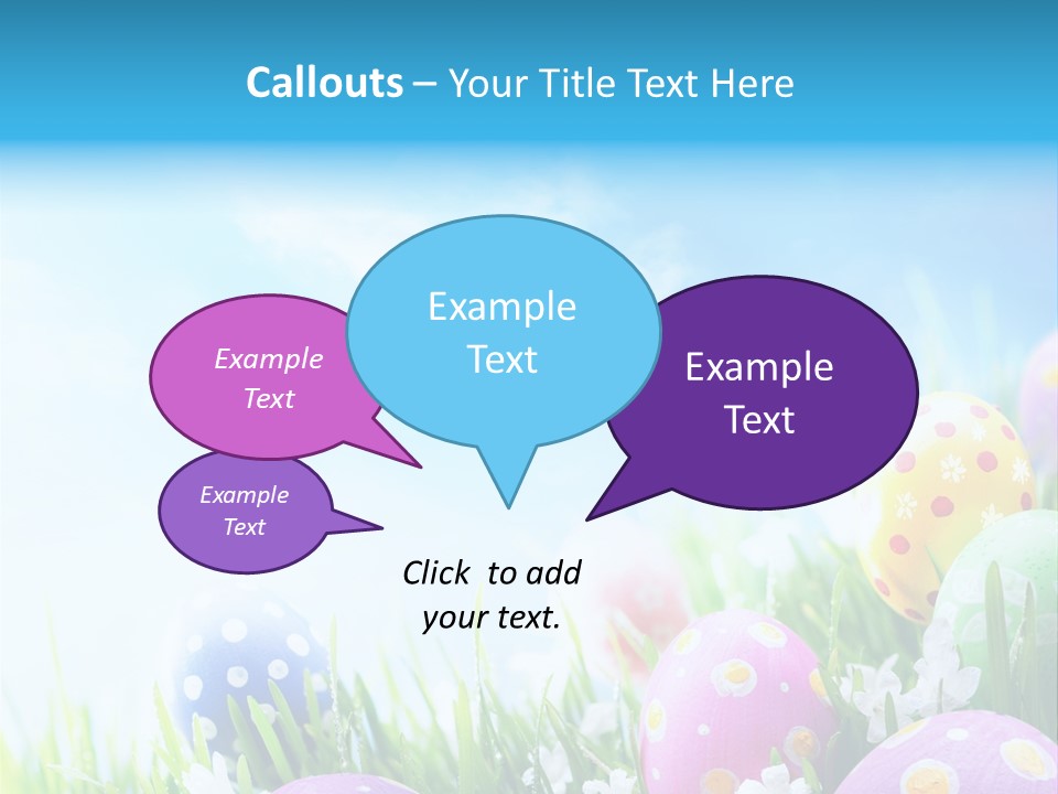 Whimsical Flower Easter Eggs Bright PowerPoint Template