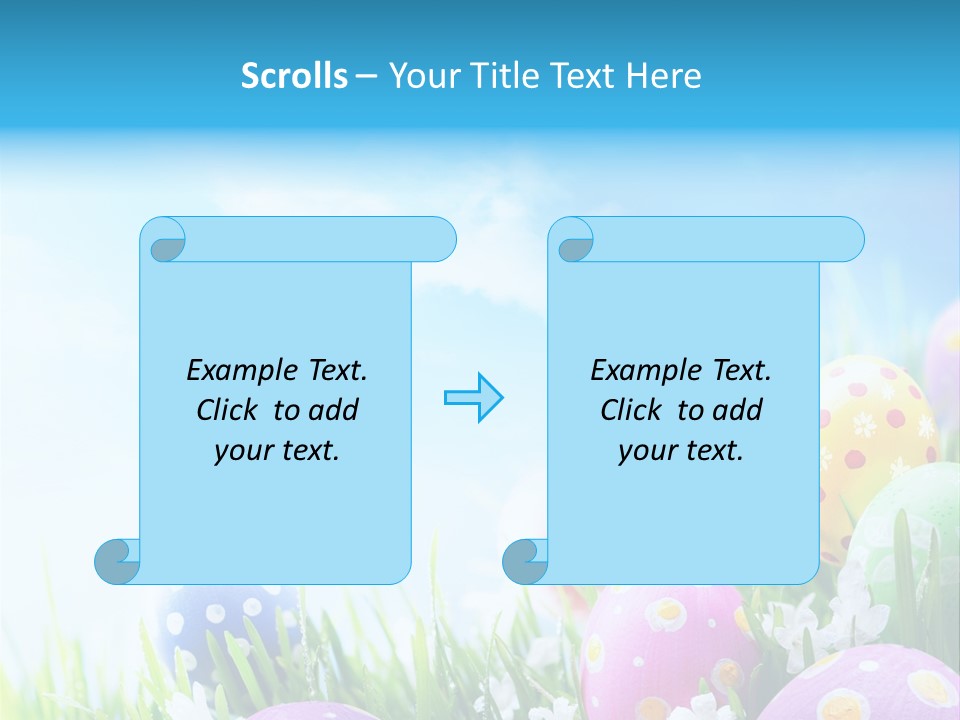 Whimsical Flower Easter Eggs Bright PowerPoint Template