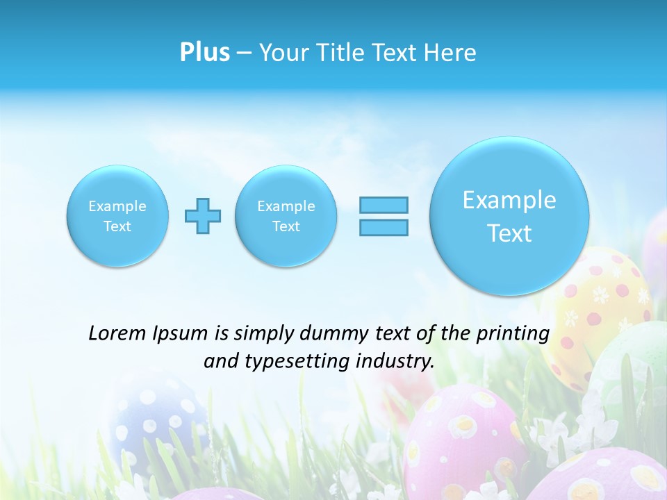 Whimsical Flower Easter Eggs Bright PowerPoint Template