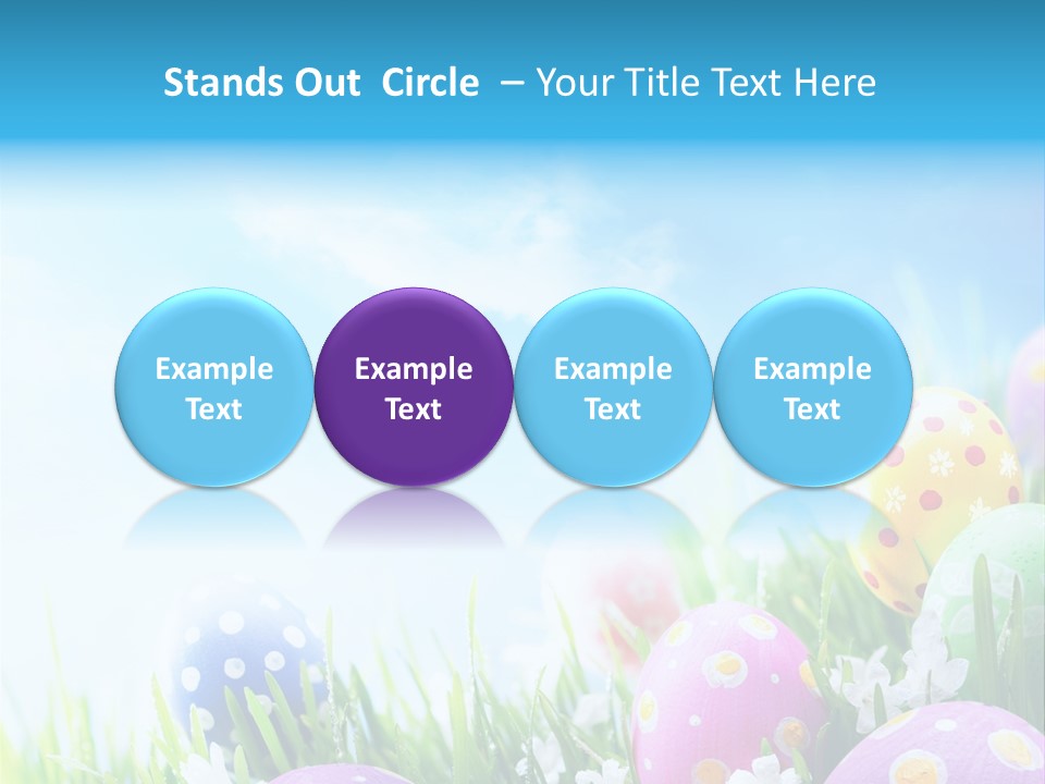 Whimsical Flower Easter Eggs Bright PowerPoint Template