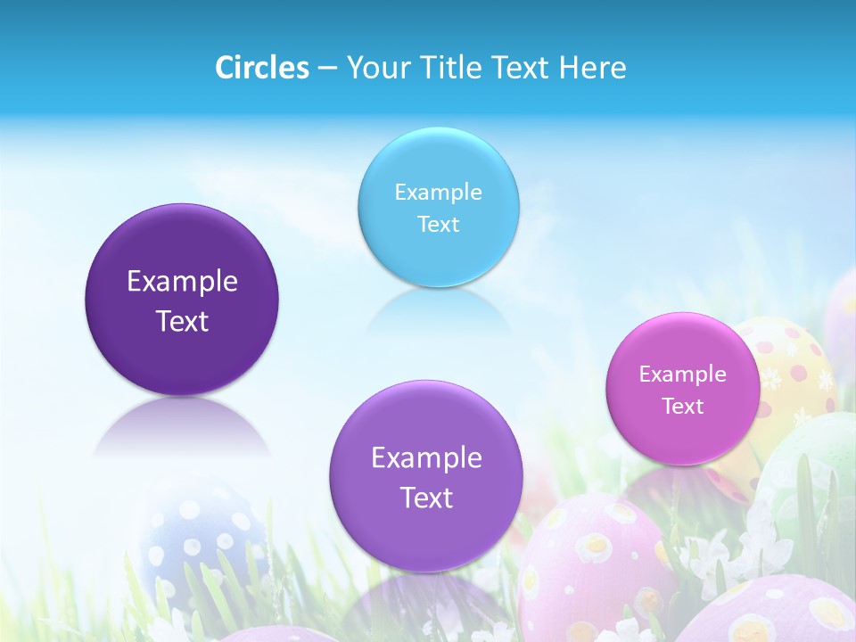 Whimsical Flower Easter Eggs Bright PowerPoint Template