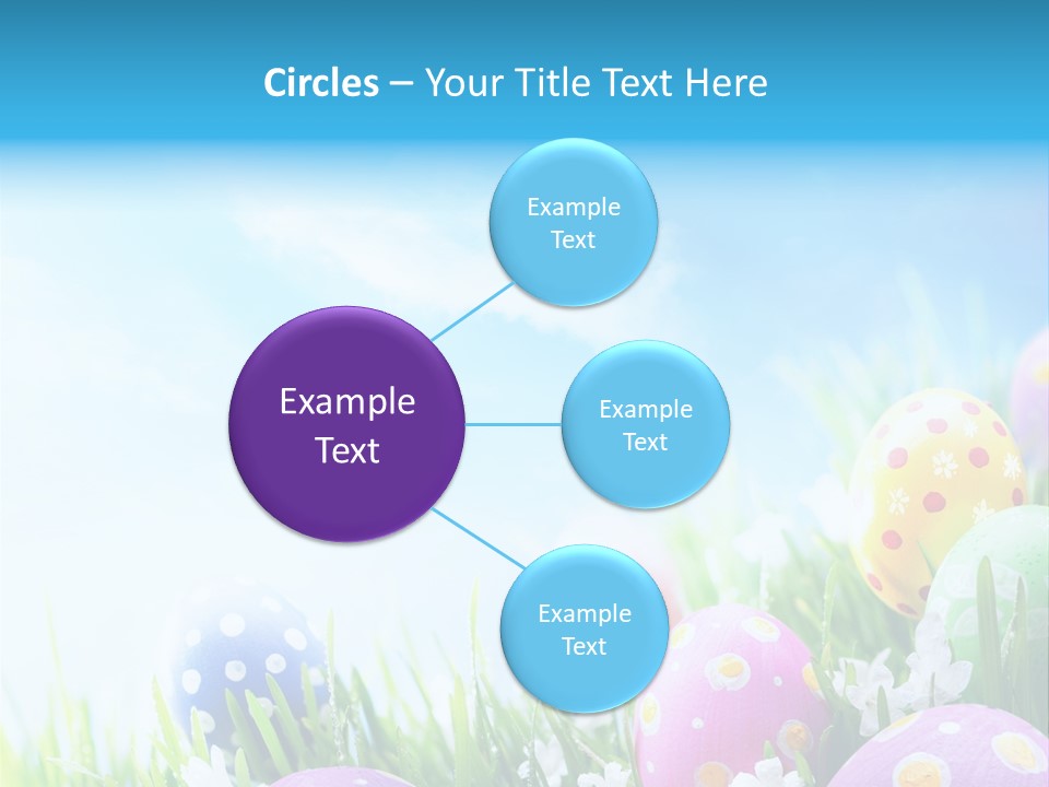 Whimsical Flower Easter Eggs Bright PowerPoint Template