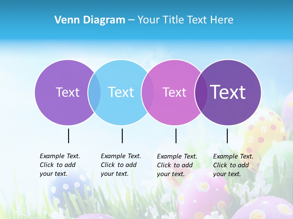 Whimsical Flower Easter Eggs Bright PowerPoint Template